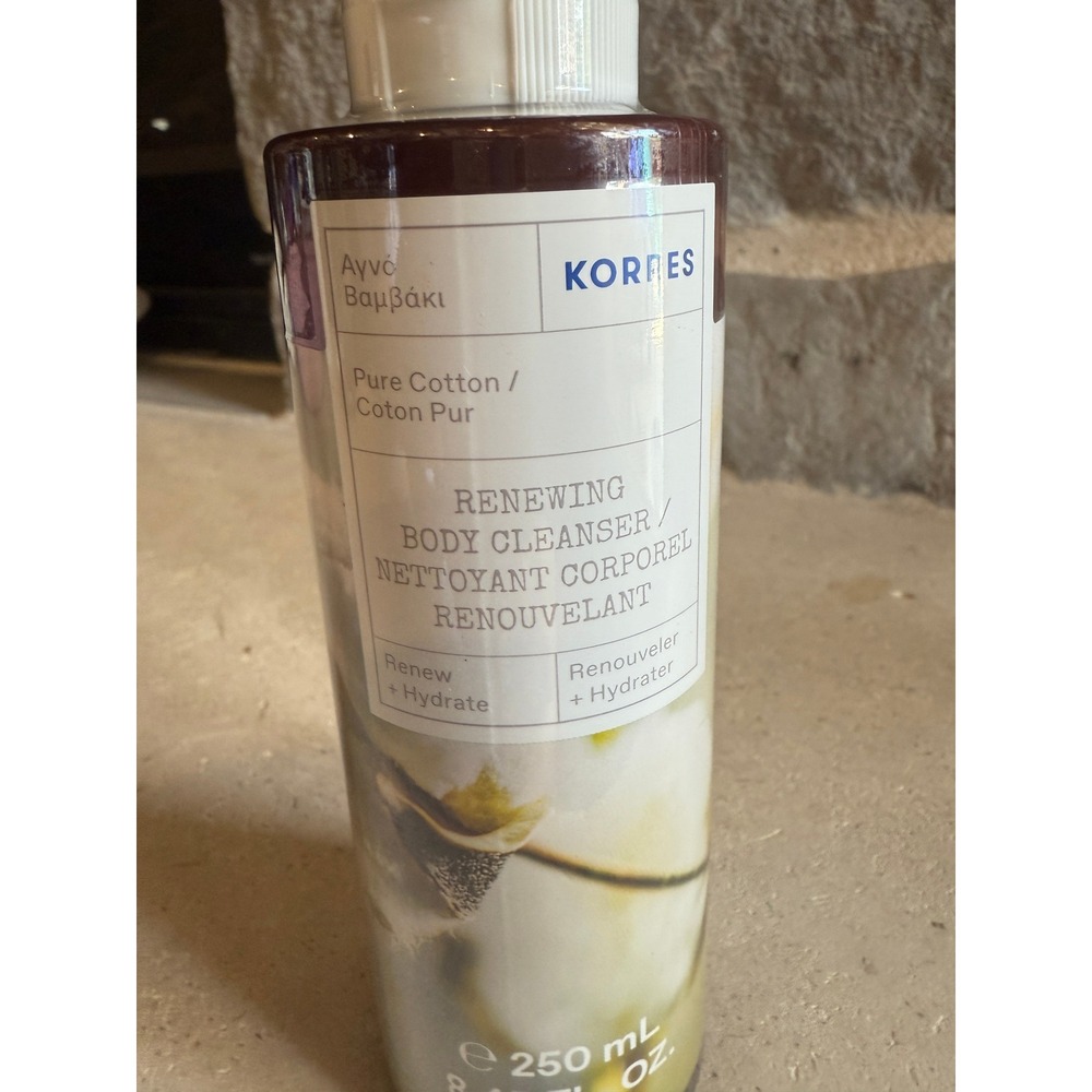 Korres Renewing Body Cleanser Full Size 8.45 oz/250 ml Sealed PURE COTTON